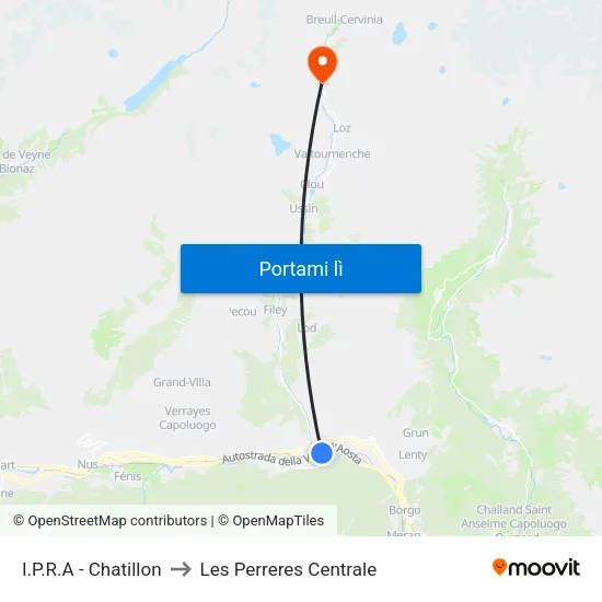 I.P.R.A - Chatillon to Les Perreres Centrale map