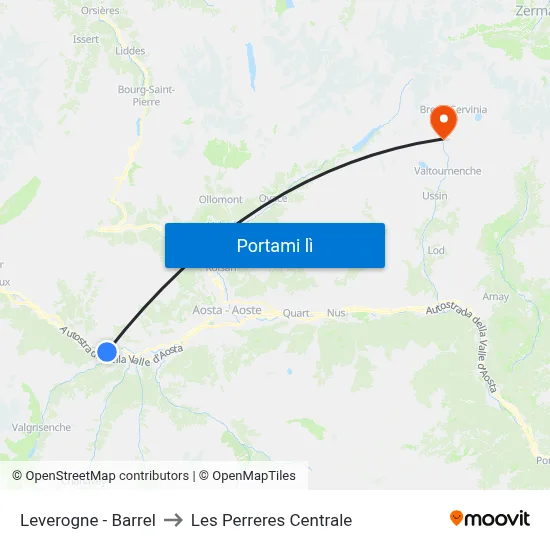 Leverogne - Barrel to Les Perreres Centrale map