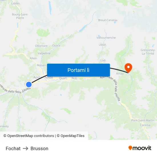 Fochat to Brusson map