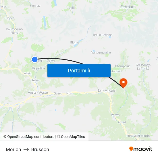 Morion to Brusson map