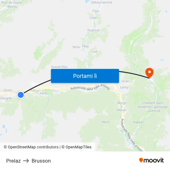 Prelaz to Brusson map