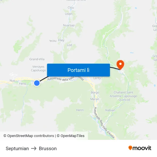 Septumian to Brusson map