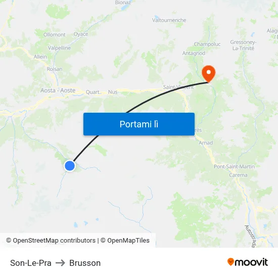 Son-Le-Pra to Brusson map