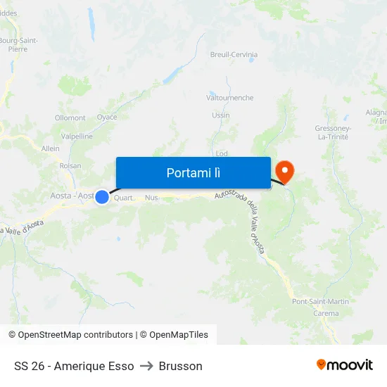 SS 26 - Amerique Esso to Brusson map