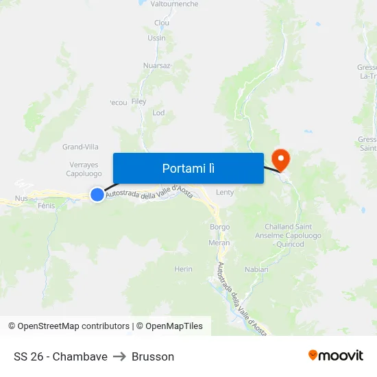 SS 26 - Chambave to Brusson map
