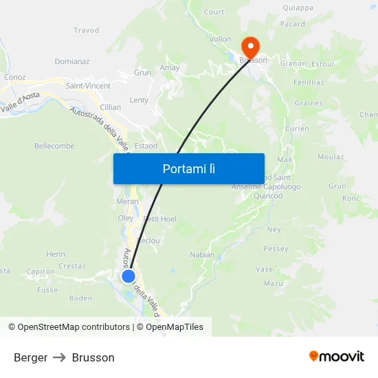 Berger to Brusson map