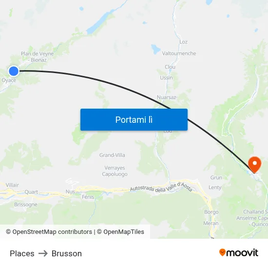 Places to Brusson map