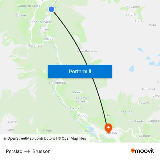 Persiac to Brusson map