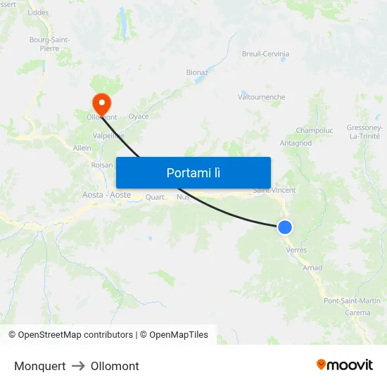 Monquert to Ollomont map