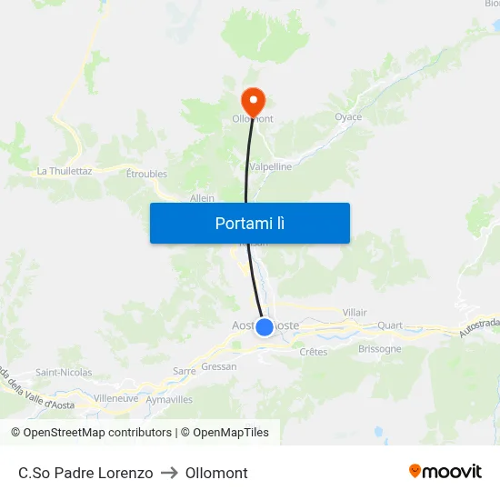 C.So Padre Lorenzo to Ollomont map