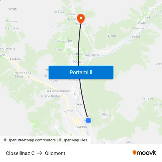 Closellinaz C to Ollomont map