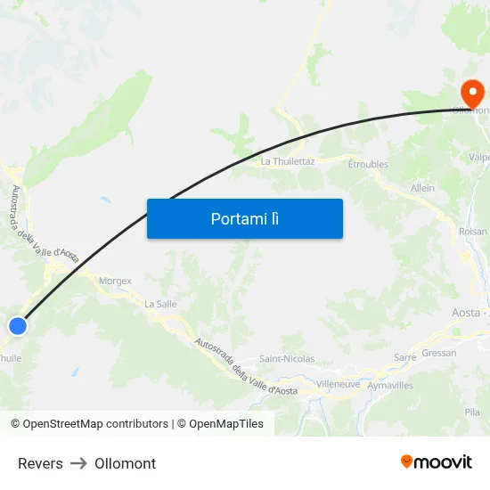 Revers to Ollomont map
