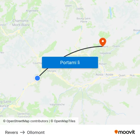 Revers to Ollomont map