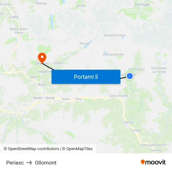 Periasc to Ollomont map