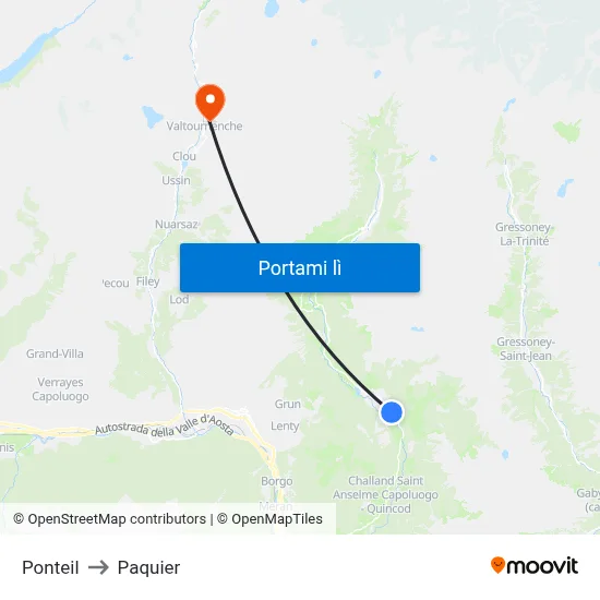 Ponteil to Paquier map