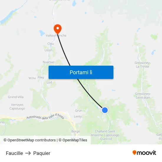 Faucille to Paquier map