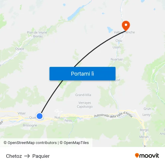 Chetoz to Paquier map