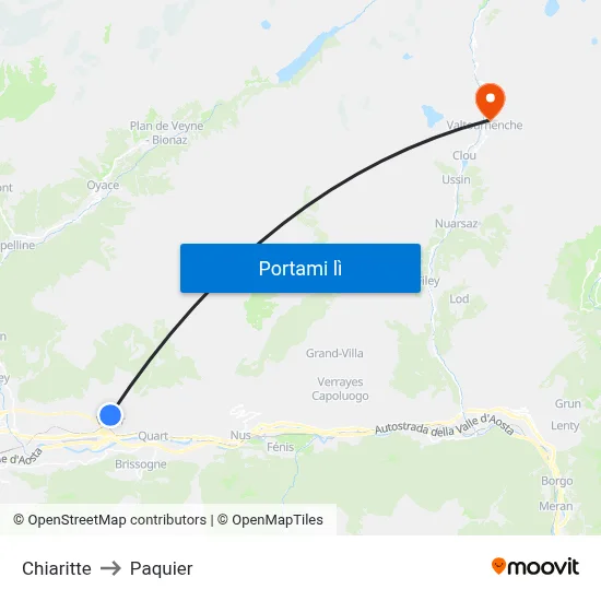 Chiaritte to Paquier map