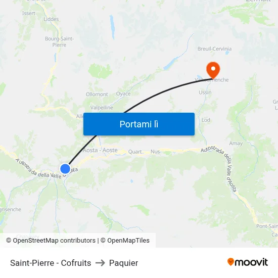Saint-Pierre - Cofruits to Paquier map