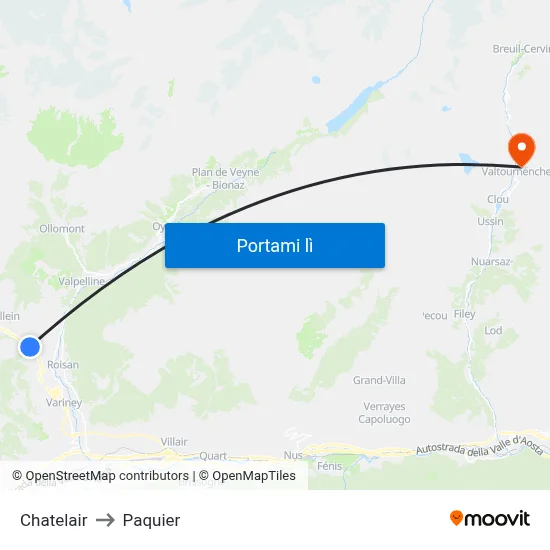 Chatelair to Paquier map