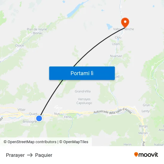 Prarayer to Paquier map