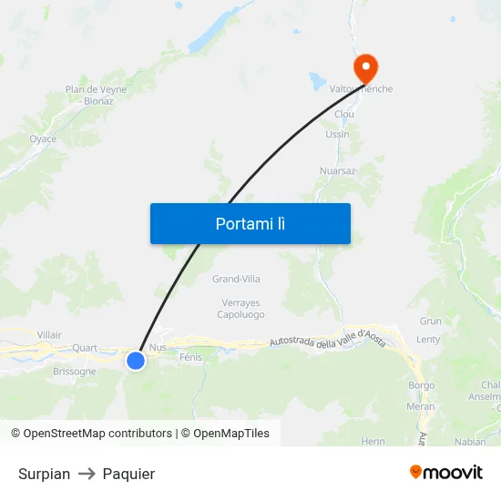 Surpian to Paquier map