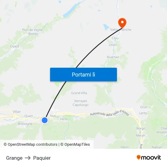 Grange to Paquier map