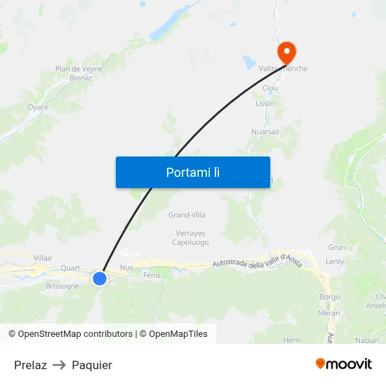 Prelaz to Paquier map