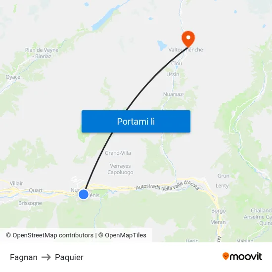 Fagnan to Paquier map