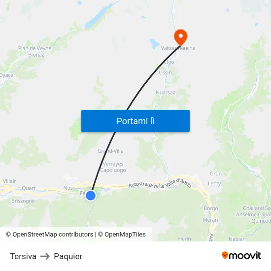 Tersiva to Paquier map