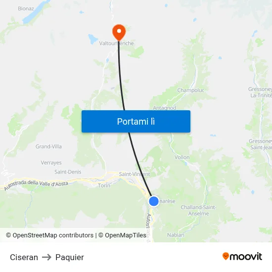 Ciseran to Paquier map