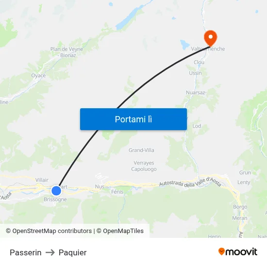 Passerin to Paquier map
