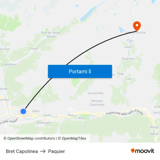 Bret Capolinea to Paquier map