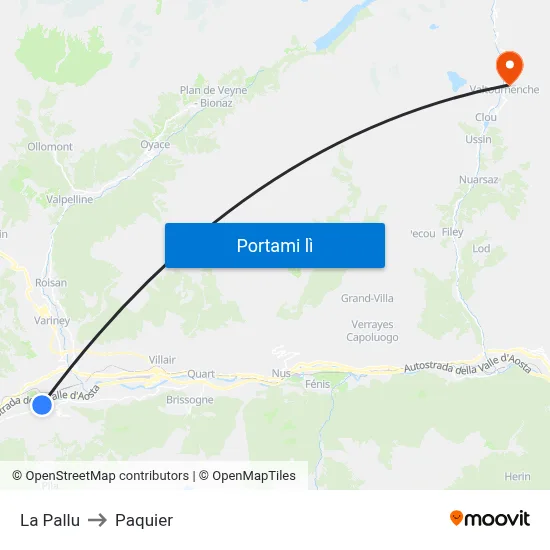 La Pallu to Paquier map