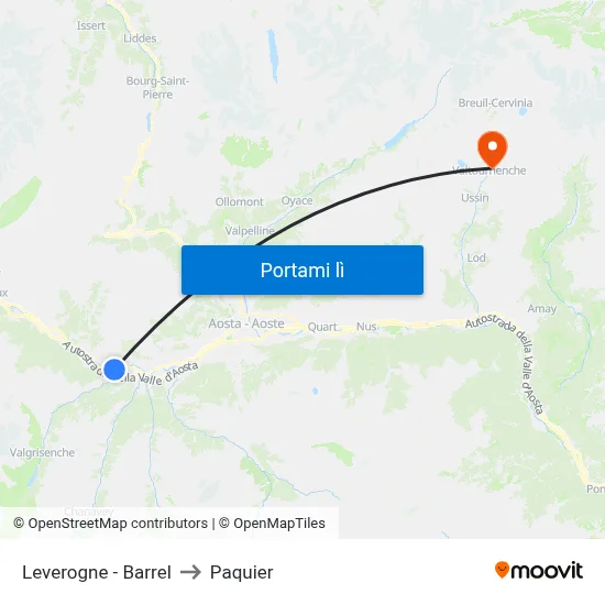 Leverogne - Barrel to Paquier map