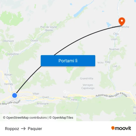 Roppoz to Paquier map