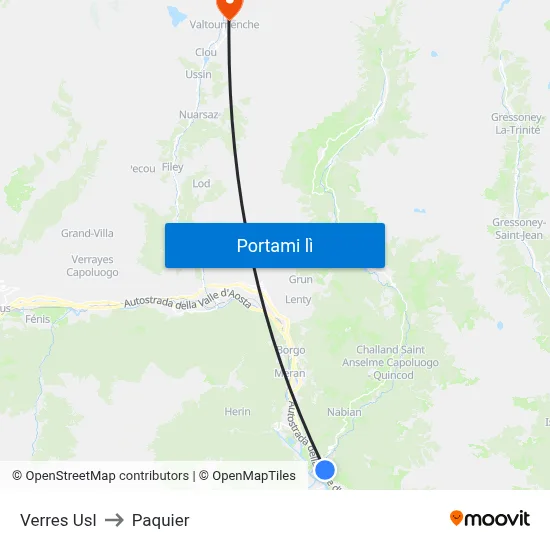 Verres Usl to Paquier map