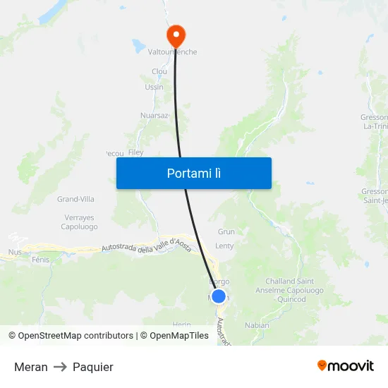 Meran to Paquier map