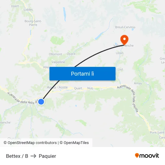 Bettex / B to Paquier map
