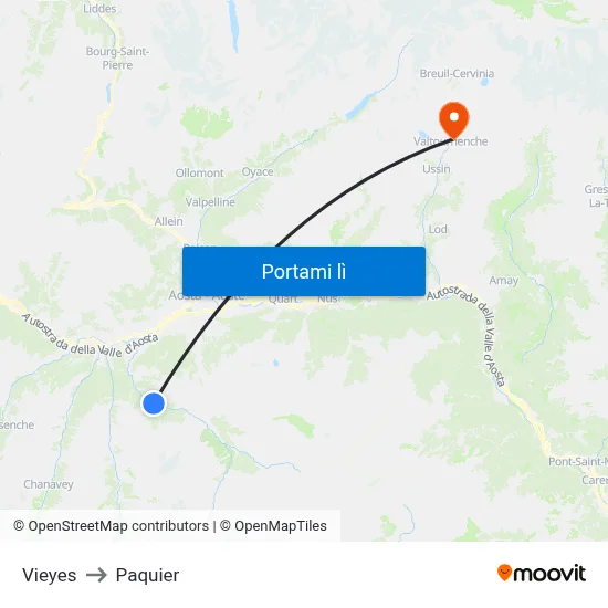 Vieyes to Paquier map