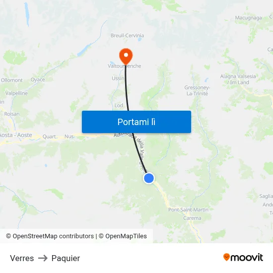 Verres to Paquier map