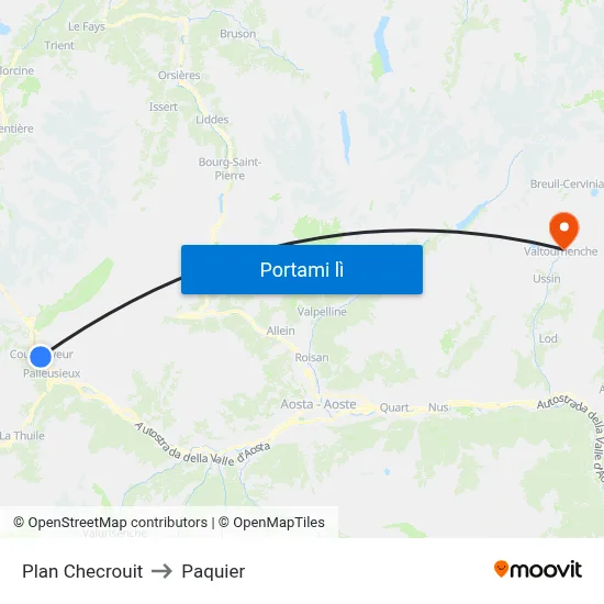 Plan Checrouit to Paquier map