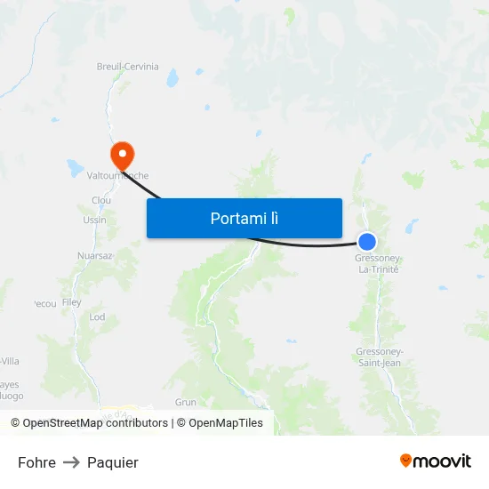 Fohre to Paquier map