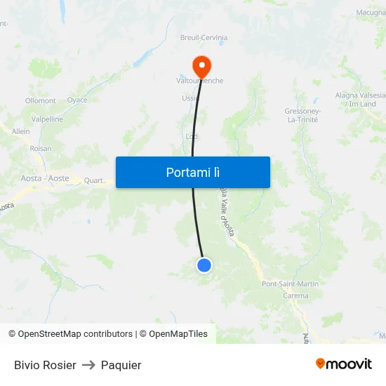 Bivio Rosier to Paquier map