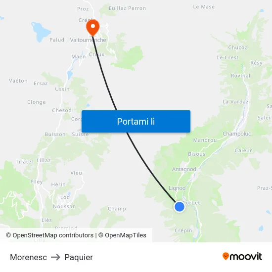 Morenesc to Paquier map