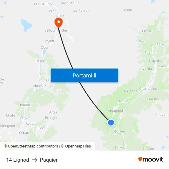 14 Lignod to Paquier map