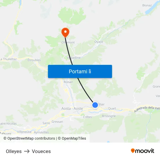 Olleyes to Voueces map