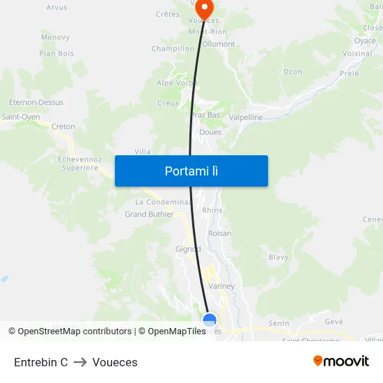 Entrebin C to Voueces map