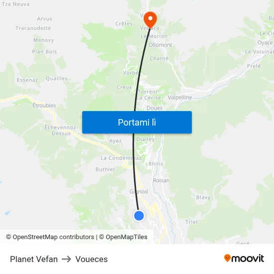 Planet Vefan to Voueces map
