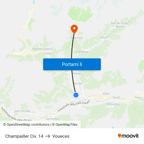 Champailler Civ. 14 to Voueces map